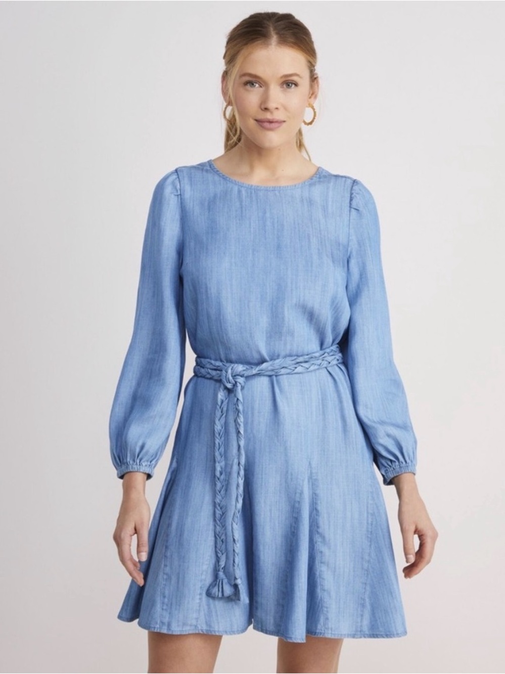 Vineyard Vines Chambray Godet Swing Mini Dress Size Small